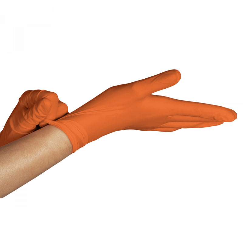 Luva de Procedimento Látex Laranja Sem Pó 100un - Unigloves