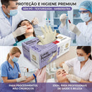 Luva de Procedimento Látex Branca Sem Pó 100un - Descarpack