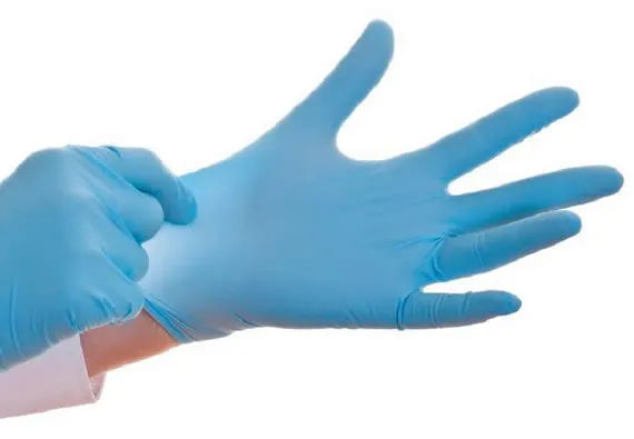 Luva Nitrílica Azul Sem Pó 100un - Descarpack