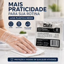 Luva Plástica Estéril 100un - Medix