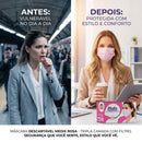 Máscara Tripla Descartável Rosa 50un - Medix