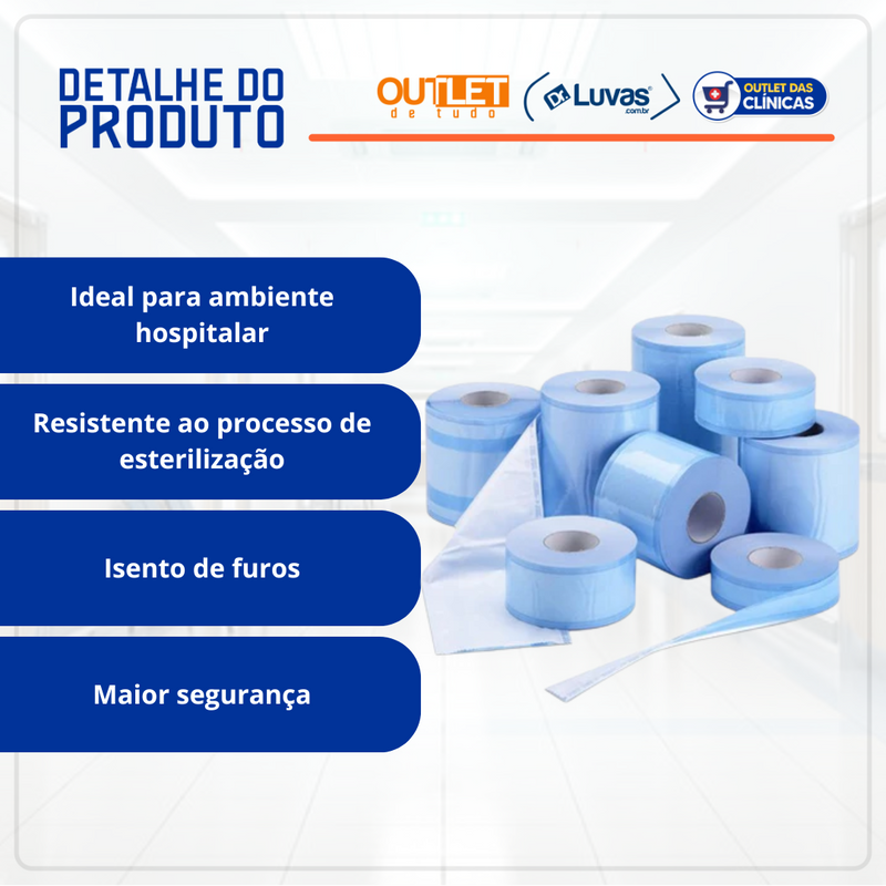 Papel Grau Cirúrgico 150 mm x 100 m - American