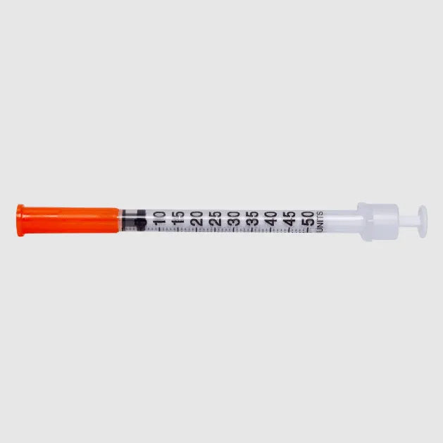 Seringa de Insulina 0,5ml com Agulha Fixa 6x0,25 mm 10un - Descarpack