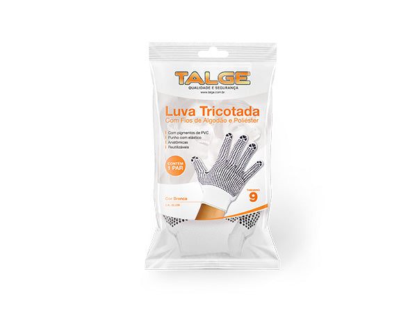 Luva Tricotada Com Pigmento Branca - Talge