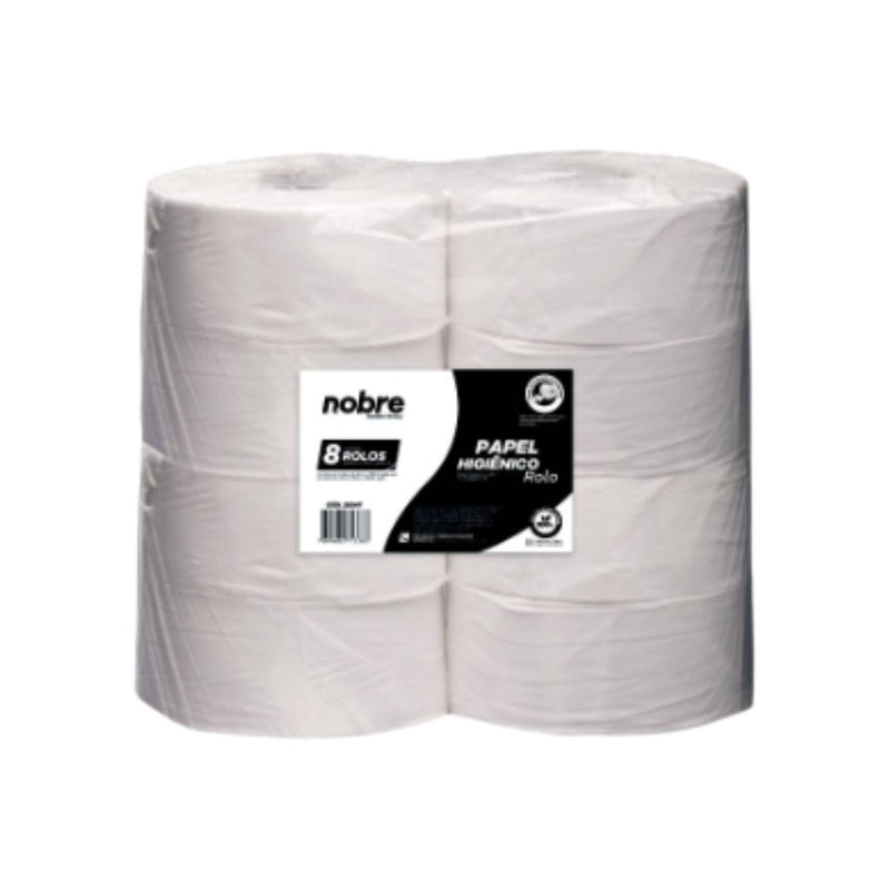 Papel Higiênico Rolo 9cmX300m Celulose 8un - Nobre