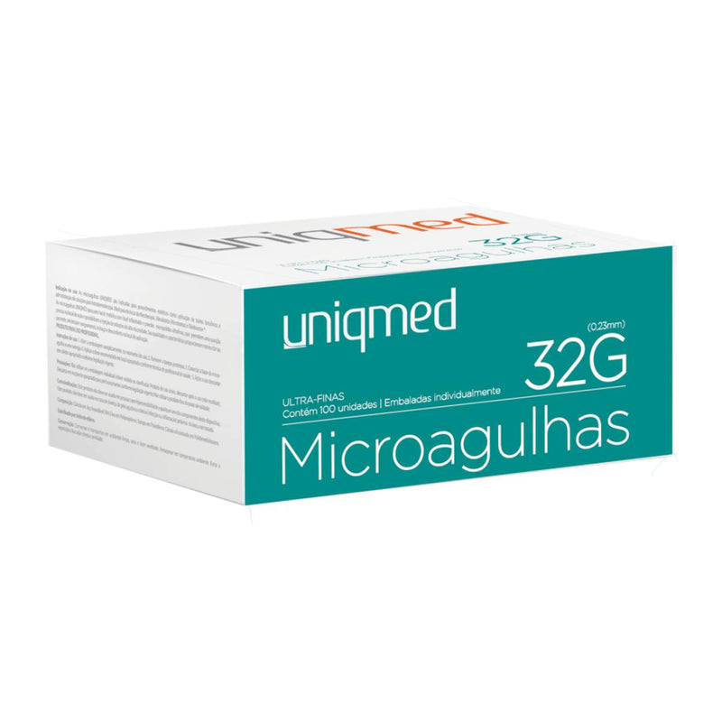 Microagulha 32Gx4 mm 100un - Uniqmed