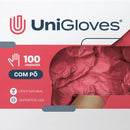 Luva de Procedimento Látex Vermelha Com Pó 100un - Unigloves