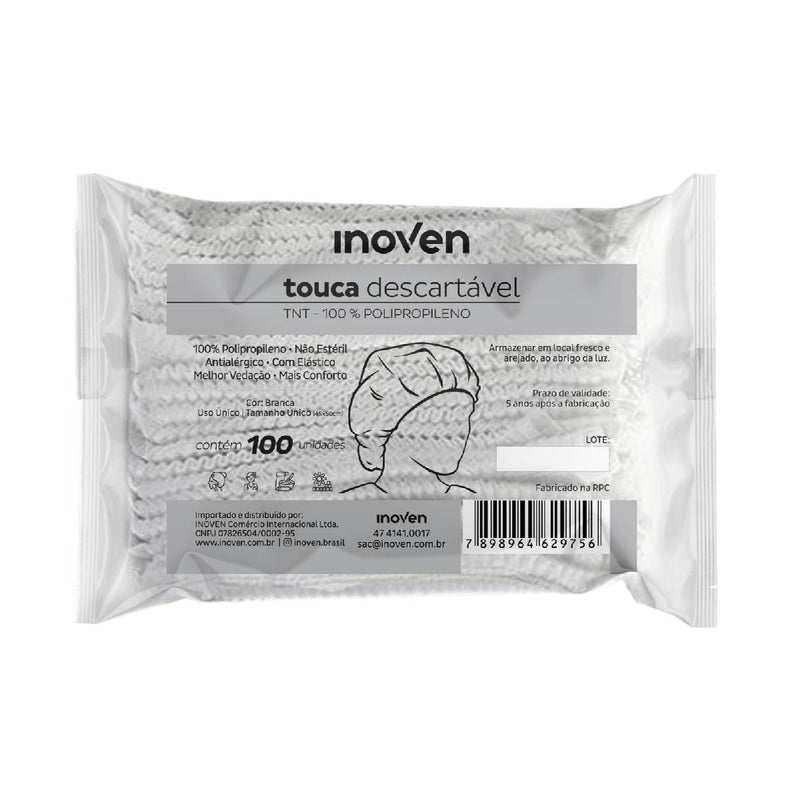 Touca Com Elástico 100un - Inoven