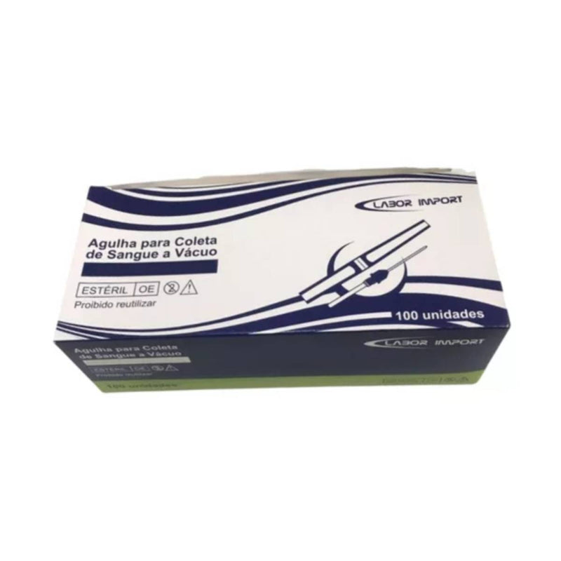 Agulha Para Coleta de Sangue 25x0,80 mm 100un - Labor Import