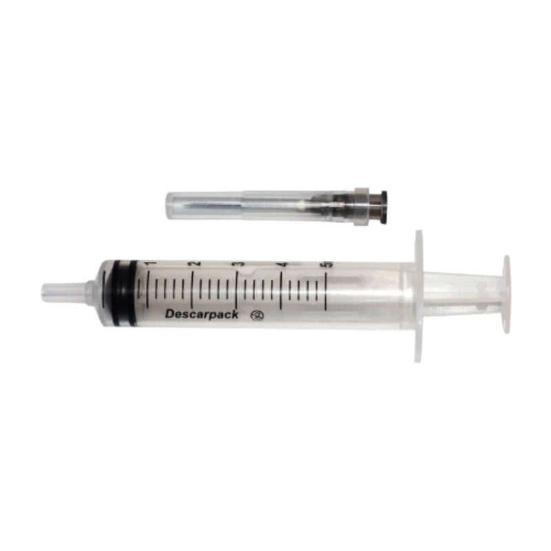 Seringa 5ml Bico Luer Slip Com Agulha 25x0,70 mm - Descarpack