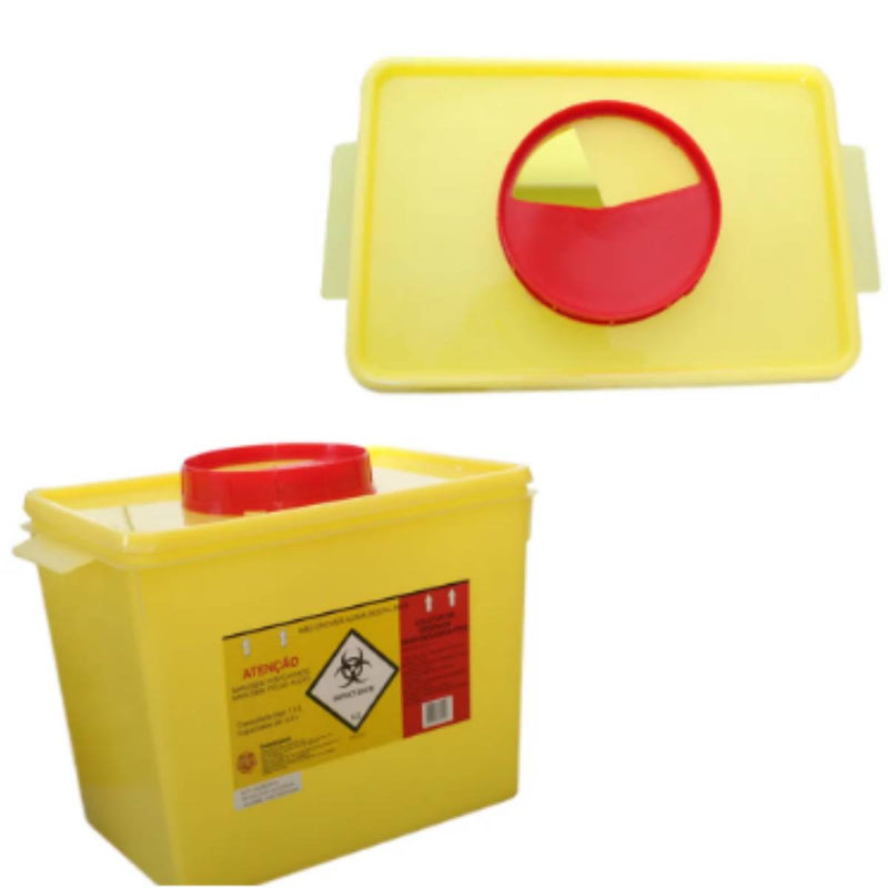 Coletor de Resíduos Perfuro Cortante 7L Rígido - Descarpack